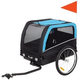 Dog Bike Trailer, Pet Cart Bicycle Carrier with 20" Air Tires, Quick-Release Wheels, Reflectors, Flag