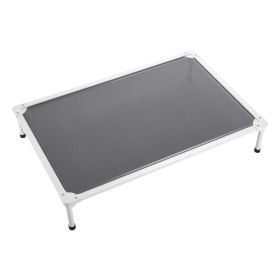Elevated Dog Bed for Large Dogs, Portable Raised Dog Cot with Aluminum Tube Metal Frame and Breathable Textilene Mesh (Default: Default)